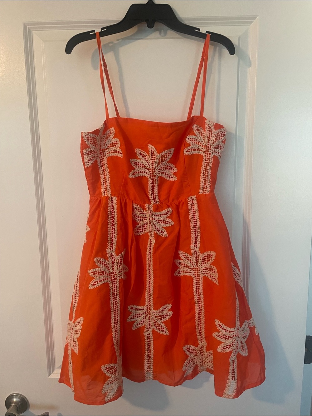 Orange Palm Print Sundress